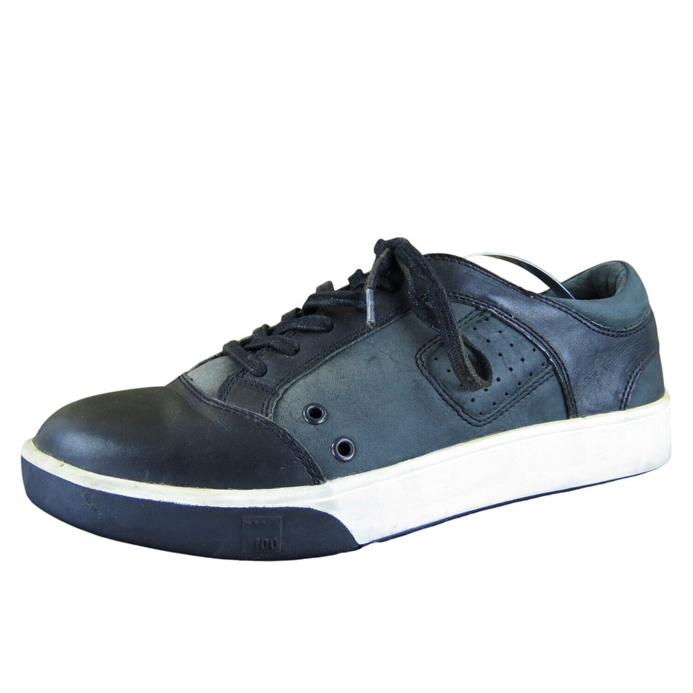 100 Men's  Sneaker Black Leather Size 8 Medium Gently‎ Used 2025